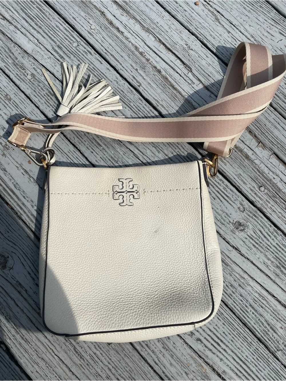 Tory Burch pebbled white